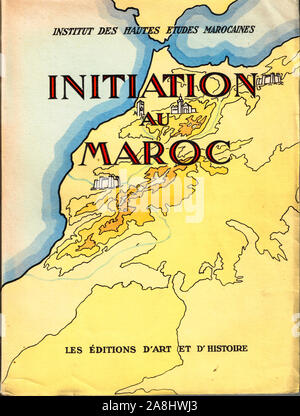 Ouverture au Maroc - Initiation au Maroc, couverture de livre, 1944, France Banque D'Images