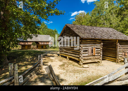 Tipton maison à Cades Cove dans le Great Smoky Mountains National Park en Utah aux États-Unis Banque D'Images