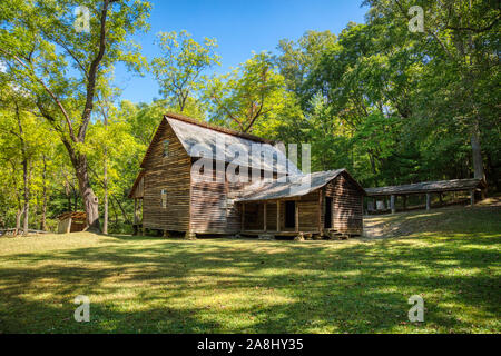 Tipton maison à Cades Cove dans le Great Smoky Mountains National Park en Utah aux États-Unis Banque D'Images