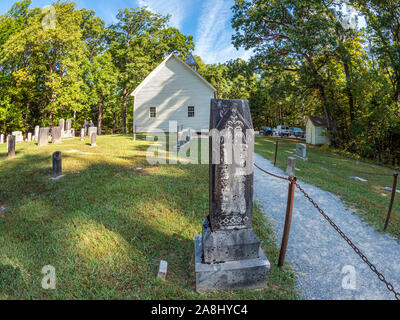 La Cades Cove Primitive Baptist Church à Cades Cove dans le Great Smoky Mountains National Park en Utah aux États-Unis Banque D'Images