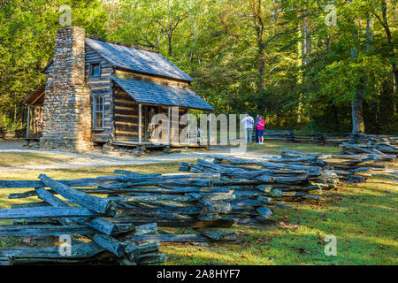 Le John Oliver en place dans la Cades Cove Parc national des Great Smoky Mountains du Tennessee aux États-Unis Banque D'Images