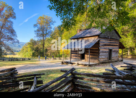 Le John Oliver en place dans la Cades Cove Parc national des Great Smoky Mountains du Tennessee aux États-Unis Banque D'Images