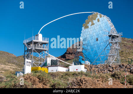 Voir d'Observatoires du haut du Roque de los Muchachos, La Palma Banque D'Images