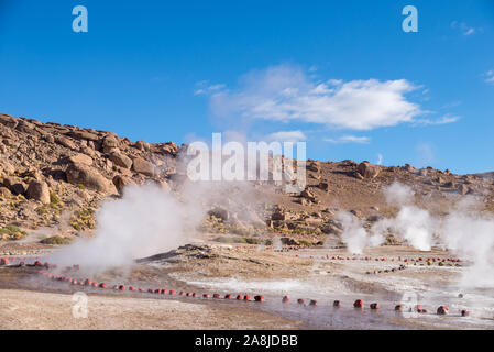 Geyser del Tatio, désert d'Atacama, Chili Banque D'Images