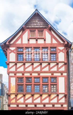 Quimper en Bretagne, maisons anciennes à colombages dans le centre-ville Banque D'Images