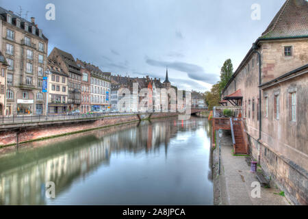 Canal de Strasbourg, France Banque D'Images