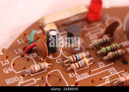 La carte du circuit d'un détecteur de fumée pour enfants vers 2007 Banque D'Images