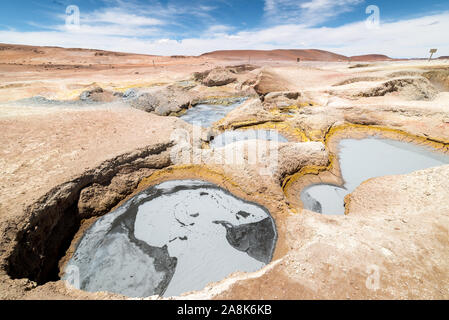 Geyser Sol De Manana, Bolivie Banque D'Images