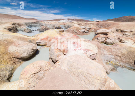 Geyser Sol de Manana Banque D'Images