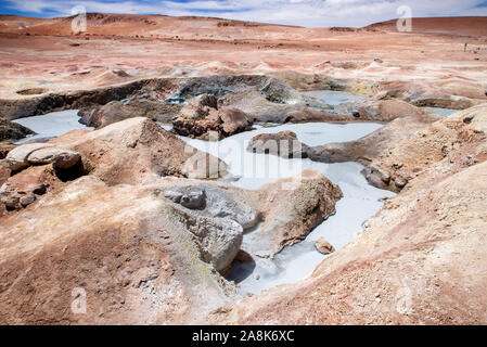 Geyser Sol de Manana Banque D'Images