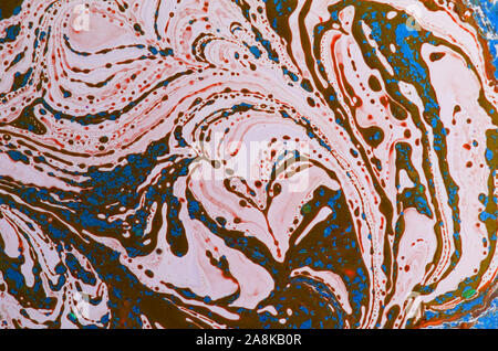 Ottoman turc traditionnel de l'art de la marbrure des abstract background Banque D'Images