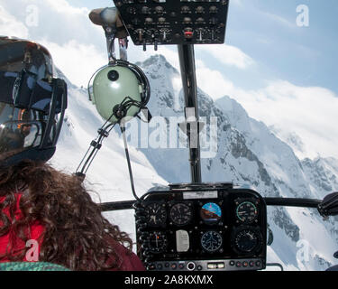 Freeride en haute région alpine près de Monte Rosa Banque D'Images