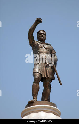 Philippe II Sculpture la Macédoine à Skopje, Macédoine Banque D'Images