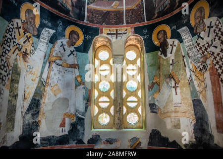 Impressions et vues de l'église du monastère sur le mont Imitos Kesariani Banque D'Images