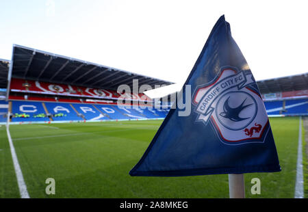 Vue générale de l'avant du ciel parier match de championnat au Cardiff City Stadium. Banque D'Images