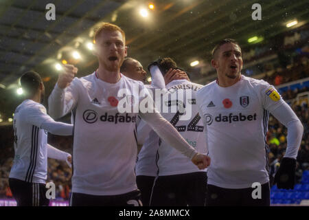 9 novembre 2019, St Andrews, Birmingham, Angleterre ; Sky Bet Championship, Birmingham City v Fulham Fulham : célébrer en face de l'écart de crédit des fans : Gareth Dalley/News Images Banque D'Images