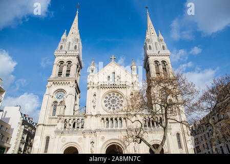 Paris, église Saint-Ambroise, boulevard Voltaire Banque D'Images