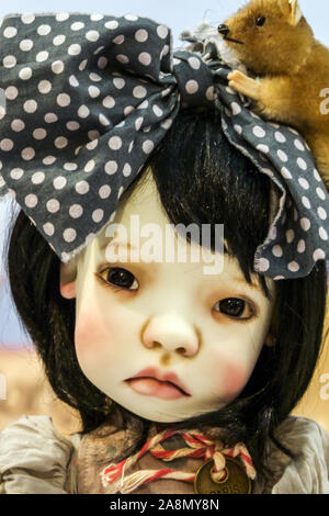 Art poupée visage portrait jouet tête de poupée Banque D'Images