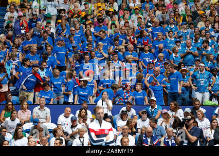 Perth, Australie. 10 Nov, 2019. 10 novembre 2019 RAC ; Arena, Perth, Australie occidentale, Australie ; Fed Cup par BNP Paribas Tennis finale, l'Australie contre la France ; Français partisans - usage éditorial : Action Crédit Plus Sport Images/Alamy Live News Banque D'Images