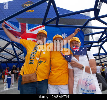 Perth, Australie. 10 Nov, 2019. 10 novembre 2019 RAC ; Arena, Perth, Australie occidentale, Australie ; Fed Cup par BNP Paribas Tennis finale, l'Australie contre la France ; les partisans de l'Australie avant le match - usage éditorial : Action Crédit Plus Sport Images/Alamy Live News Banque D'Images