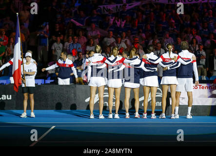 Perth, Australie. 10 Nov, 2019. 10 novembre 2019 RAC ; Arena, Perth, Australie occidentale, Australie ; Fed Cup par BNP Paribas Tennis finale, l'Australie contre la France ; - usage éditorial : Action Crédit Plus Sport Images/Alamy Live News Banque D'Images