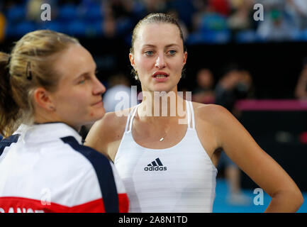 Perth, Australie. 10 Nov, 2019. 10 novembre 2019 RAC ; Arena, Perth, Australie occidentale, Australie ; Fed Cup par BNP Paribas Tennis finale, l'Australie contre la France ; Kristina Mladenivic de France Credit : Action Plus Sport Images/Alamy Live News Banque D'Images