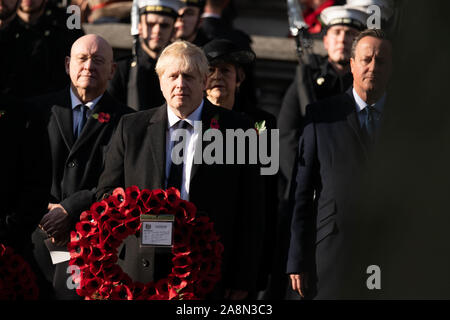 London, UK 10 novembre 2019. Le dimanche du Jour du Souvenir au cénotaphe de Whitehall, Boris Johnson MP PC Premier ministre Ian Crédit DavidsonAlamy Live News Banque D'Images