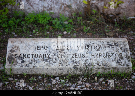 Ruines de l'antique Pnyx - l'endroit où la démocratie né, Athènes, Grèce Banque D'Images