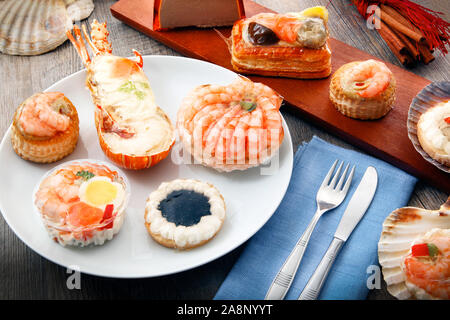 Une des spécialités de fruits de mer frais et délicieux Banque D'Images