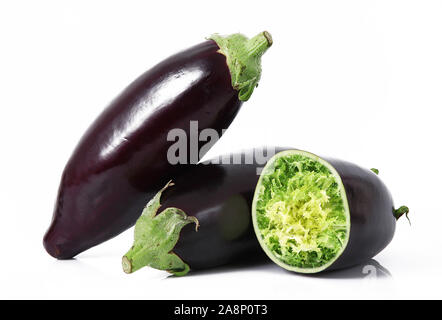 Ibrid étrange aubergine légumes-salade Banque D'Images