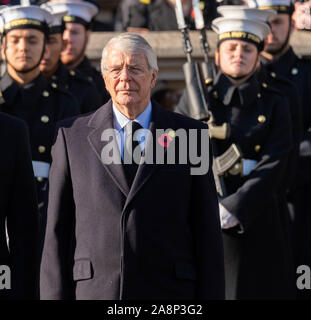 London UK 10 novembre 2019 Le dimanche du Jour du Souvenir au cénotaphe, Whitehall, Londres Sir John Major, ancien Premier ministre Ian DavidsonAlamy Live News Banque D'Images