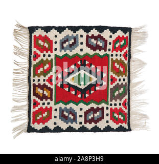 Un précieux tapis persan sur fond blanc Banque D'Images