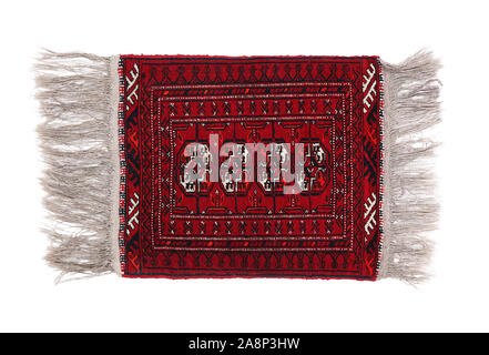 Un précieux tapis persan sur fond blanc Banque D'Images