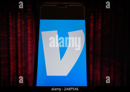 La Pologne. 10 Nov, 2019. Sur cette photo, l'illustration a Venmo logo affiché sur un smartphone. Credit : Omar Marques/SOPA Images/ZUMA/Alamy Fil Live News Banque D'Images