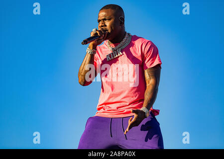 Texas, USA. 09Th Nov, 2019. DaBaby effectue au cours de la deuxième assemblée annuelle Astroworld Festival à NRG Park le 9 novembre 2019 à Houston, Texas. Credit : MediaPunch Inc/Alamy Live News Banque D'Images