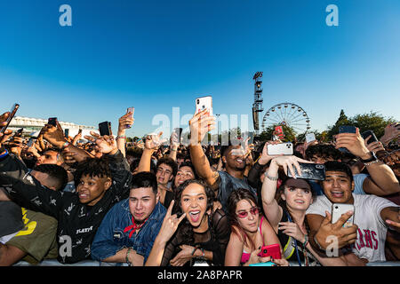 Texas, USA. 09Th Nov, 2019. L'atmosphère/fans au cours de la deuxième assemblée annuelle Astroworld Festival à NRG Park le 9 novembre 2019 à Houston, Texas. Credit : MediaPunch Inc/Alamy Live News Banque D'Images