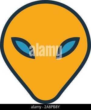 Icône de l'étranger. L'élément simple à partir de l'espace collection d'icônes. L'icône de création d'interface utilisateur, ux exotiques, des applications, des logiciels et des infographies Illustration de Vecteur