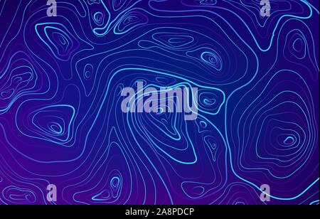 Topographie bleu soulagement. Décrire la cartographie du paysage. La carte moderne design de l'affiche. Terrain géométrique motif. Vector illustration Illustration de Vecteur