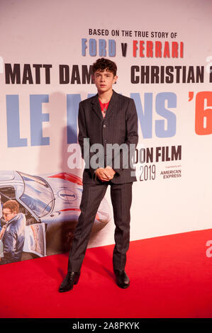 Vu arriver pour Le Mans '66, en première mondiale au Festival du Film de Londres, Odeon Leicester Square, Londres. 10.10.19 Avec : Noah Jupe Où : London, Royaume-Uni Quand : 10 Oct 2019 Source : WENN.com Banque D'Images