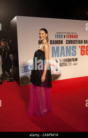 Vu arriver pour Le Mans '66, en première mondiale au Festival du Film de Londres, Odeon Leicester Square, Londres. Caitriona Balfe 10.10.19 comprend : où : London, Royaume-Uni Quand : 10 Oct 2019 Source : WENN.com Banque D'Images