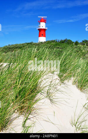 Insel Borkum, Elektrischer Leuchtturm, Ostfriesische Inseln, Banque D'Images