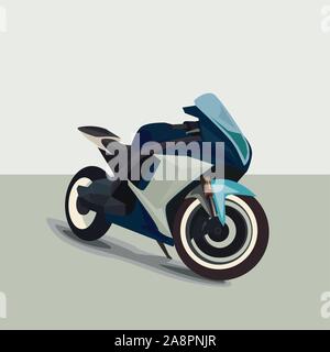 Modèle moto sportbike vecteur eps 10 icône isolé Illustration de Vecteur