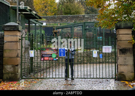 Fermeture de la ferme de Gorgie City Farm, qui est passée en administration. Banque D'Images