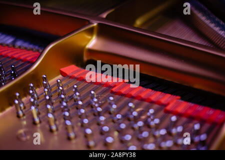 Close up image de grand piano Steinway Banque D'Images