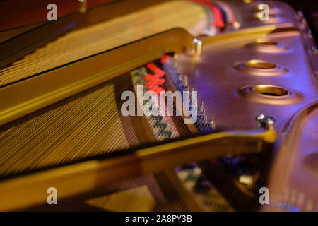 Close up image de grand piano Steinway Banque D'Images