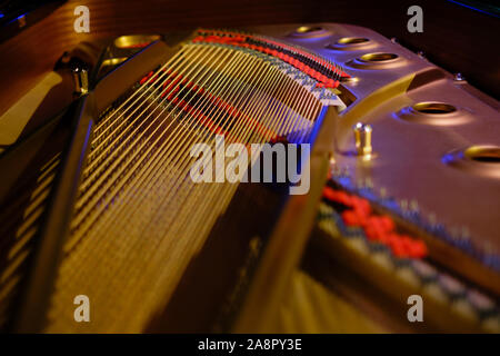 Close up image de grand piano Steinway Banque D'Images