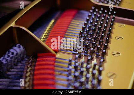 Close up image de grand piano Steinway Banque D'Images