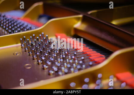 Close up image de grand piano Steinway Banque D'Images