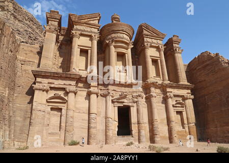 (Monastère Deir Ad ou Al Dayr), sentier du monastère, Petra, Wadi Musa, le Gouvernorat de Ma'an, Jordanie, Moyen-Orient Banque D'Images