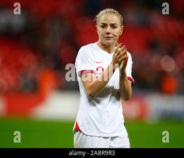 Londres, Angleterre. 09 novembre : Alex Greenwood de l'Angleterre au cours de la femme Women's International match amical entre l'Angleterre et l'Allemagne Les femmes Les femmes à Wemble Banque D'Images